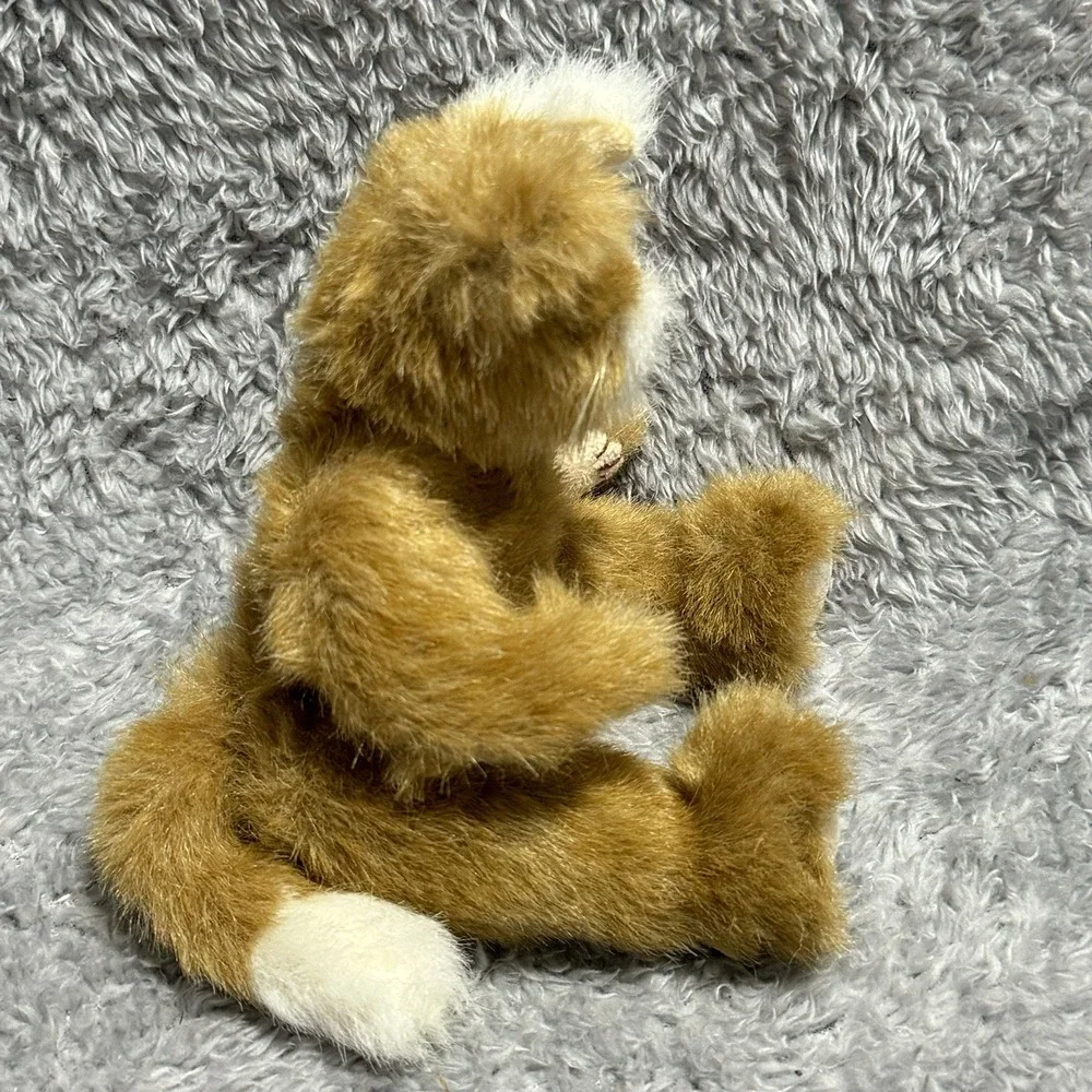 Ty Attic Treasures Pouncer Cat Plush Brown Furry Kitty‎ 8